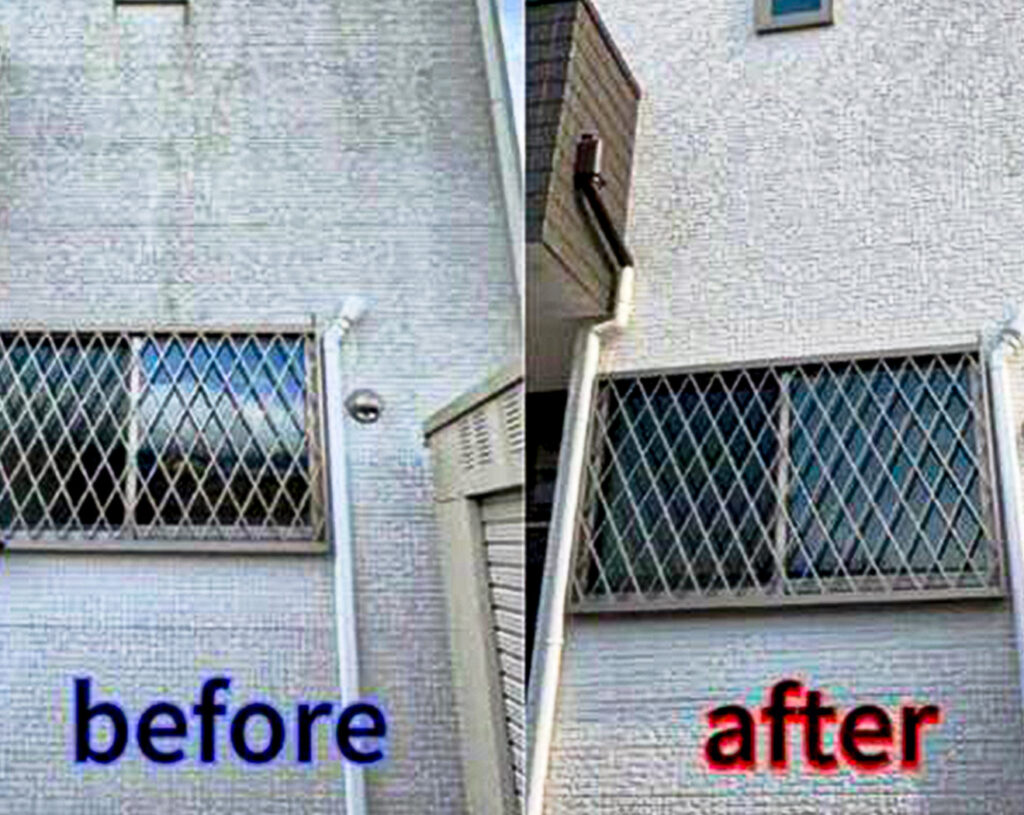 外壁洗浄をした際のビフォーアフター